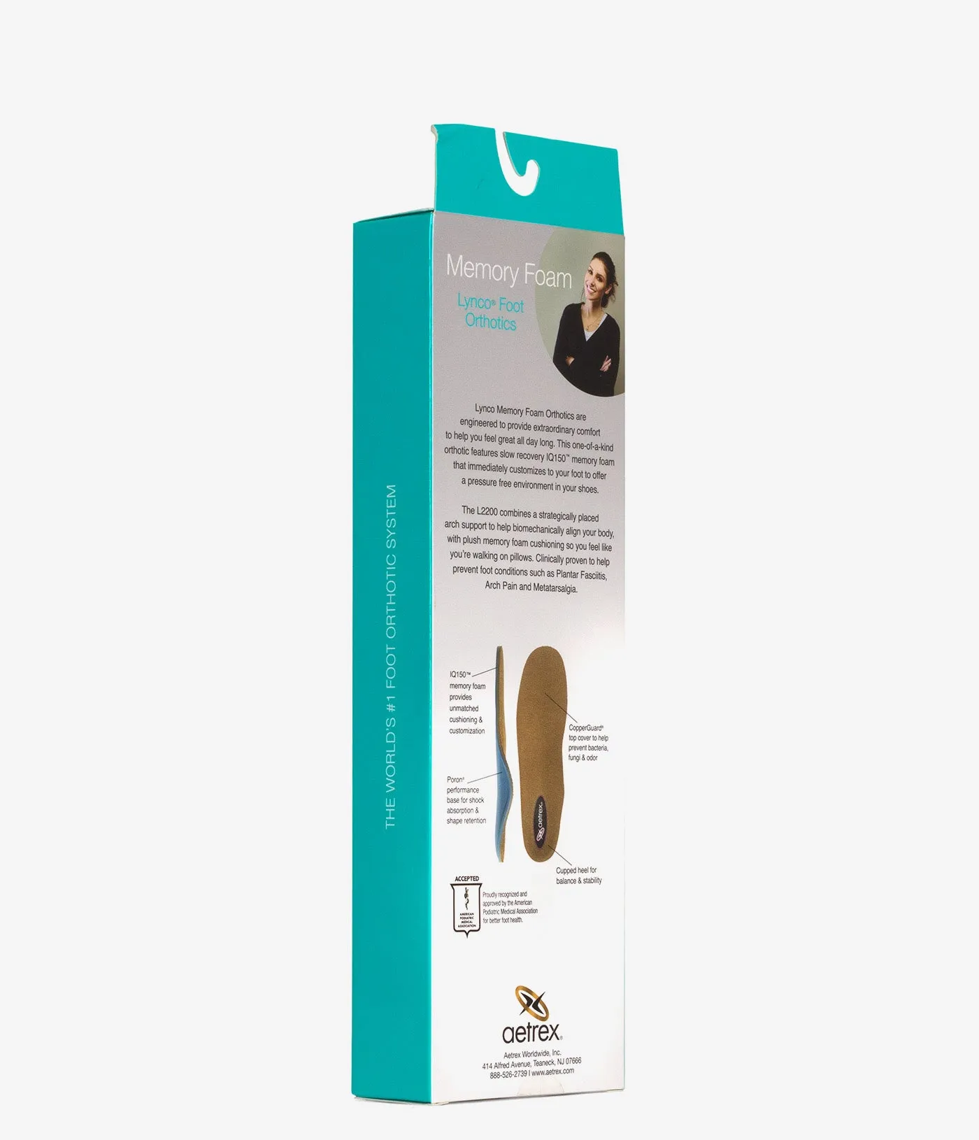 Aetrex Memory Foam Einlegesohle mit mittelhohem Fußgewölbe - Damen