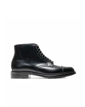 Alden Straight Tip Stiefel mit Commando-Sohle Schwarz Shell Cordovan 39625C