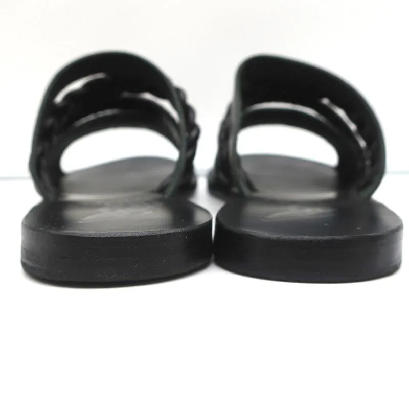 Ancient Greek Sandals Helene Sandalen Schwarz Geflochtenes Leder Größe 38