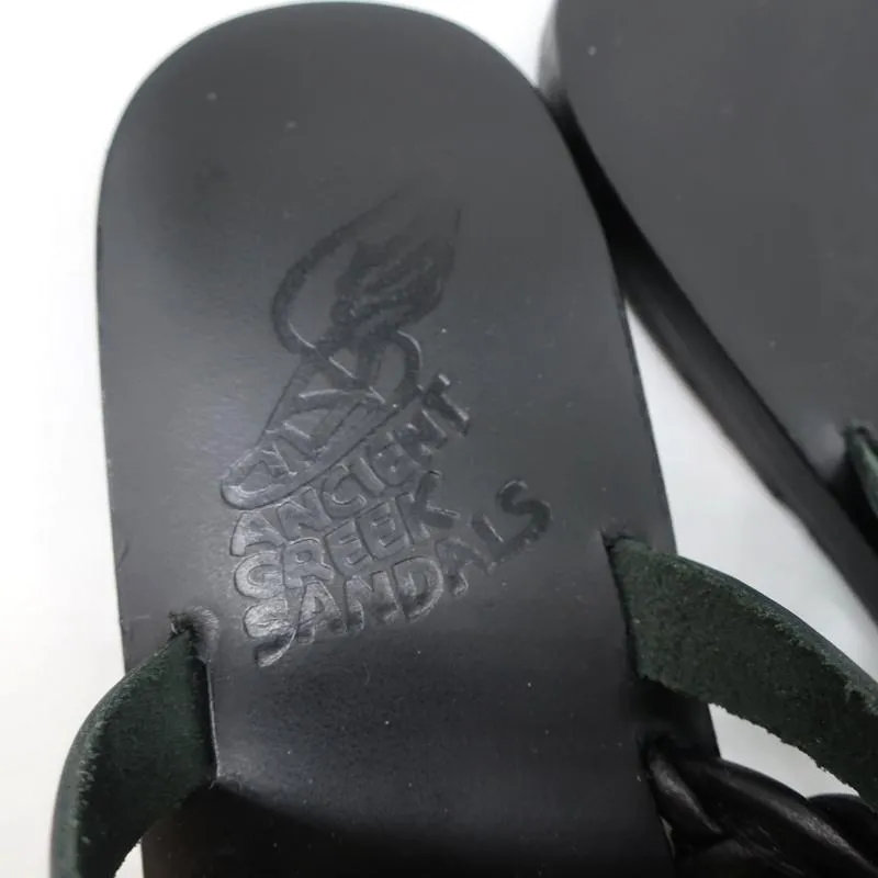 Ancient Greek Sandals Helene Sandalen Schwarz Geflochtenes Leder Größe 38