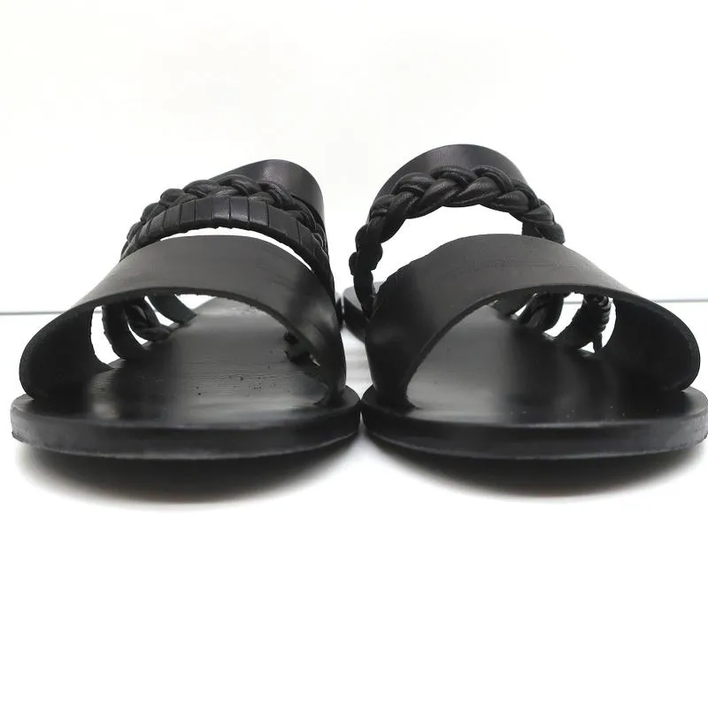 Ancient Greek Sandals Helene Sandalen Schwarz Geflochtenes Leder Größe 38