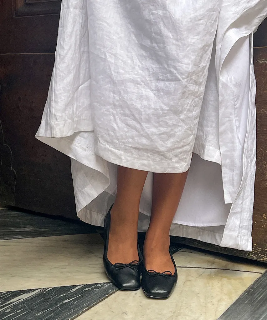 ANISA BALLERINAS AUS SCHWARZEM LEDER