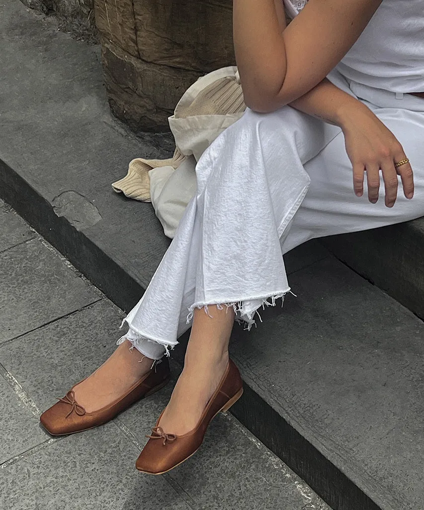 ANISA BALLETTFLACHER IN KUPFERMETALLIC SUEDE