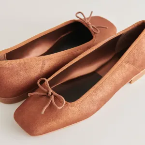 ANISA BALLETTFLACHER IN KUPFERMETALLIC SUEDE
