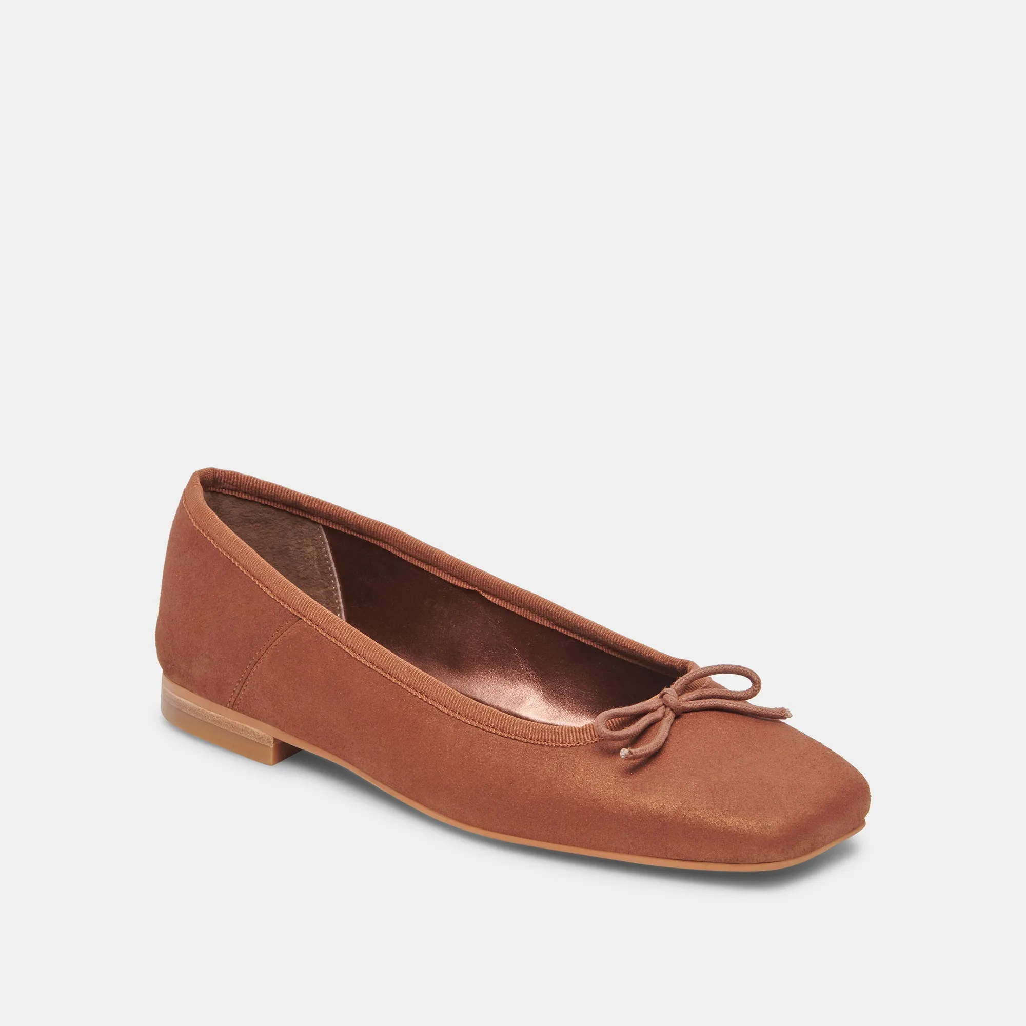 ANISA BALLETTFLACHER IN KUPFERMETALLIC SUEDE