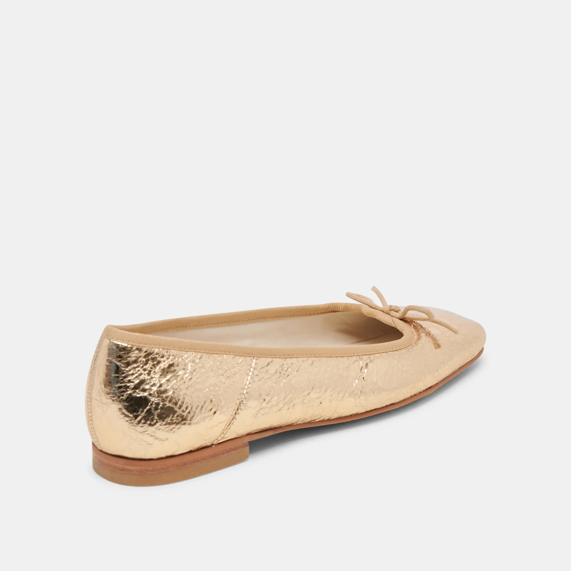 ANISA BALLERINAS GOLD GESTRESSTES LEDER