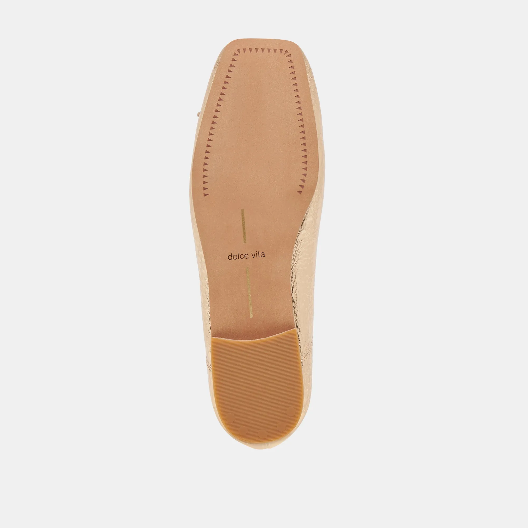 ANISA BALLERINAS GOLD GESTRESSTES LEDER