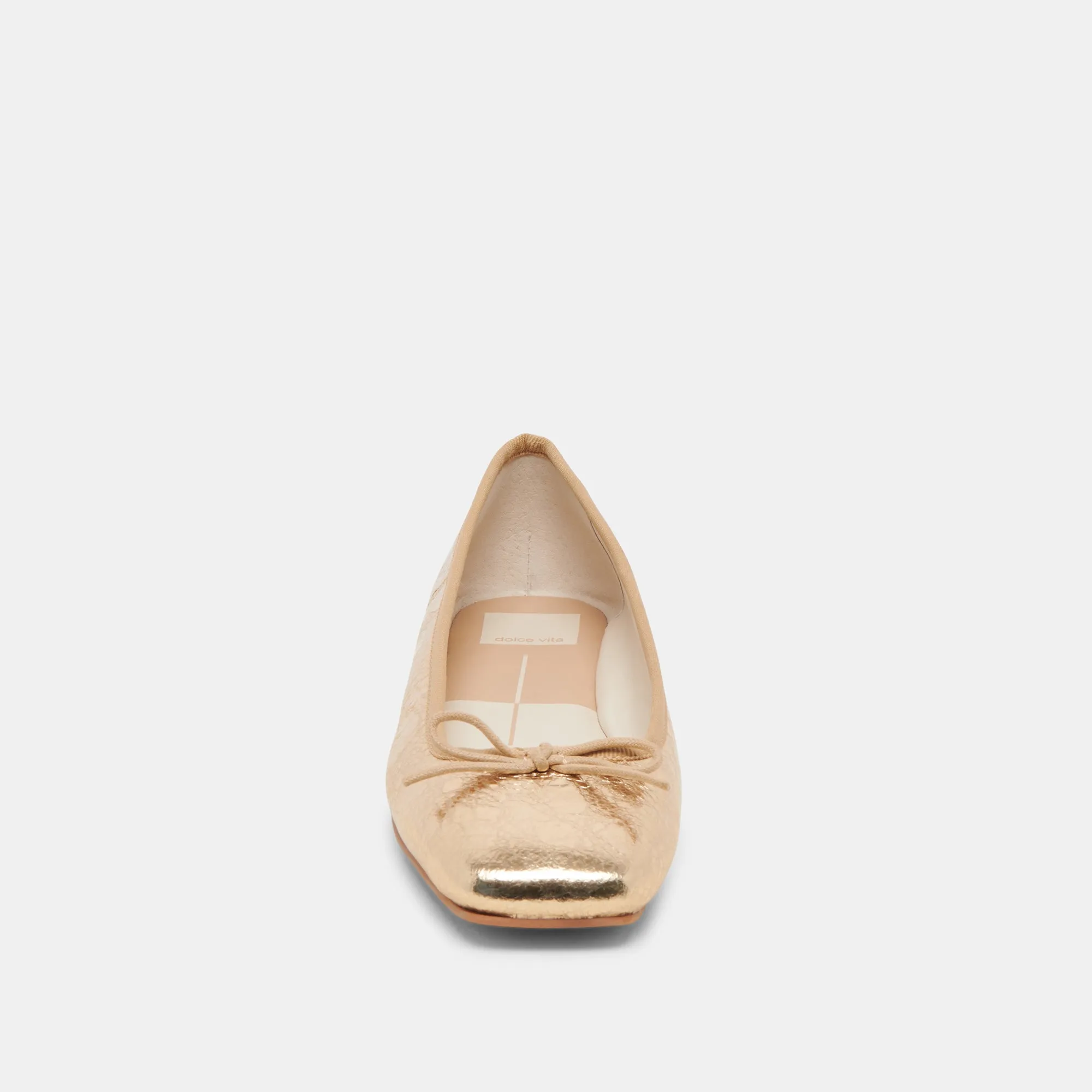 ANISA BALLERINAS GOLD GESTRESSTES LEDER
