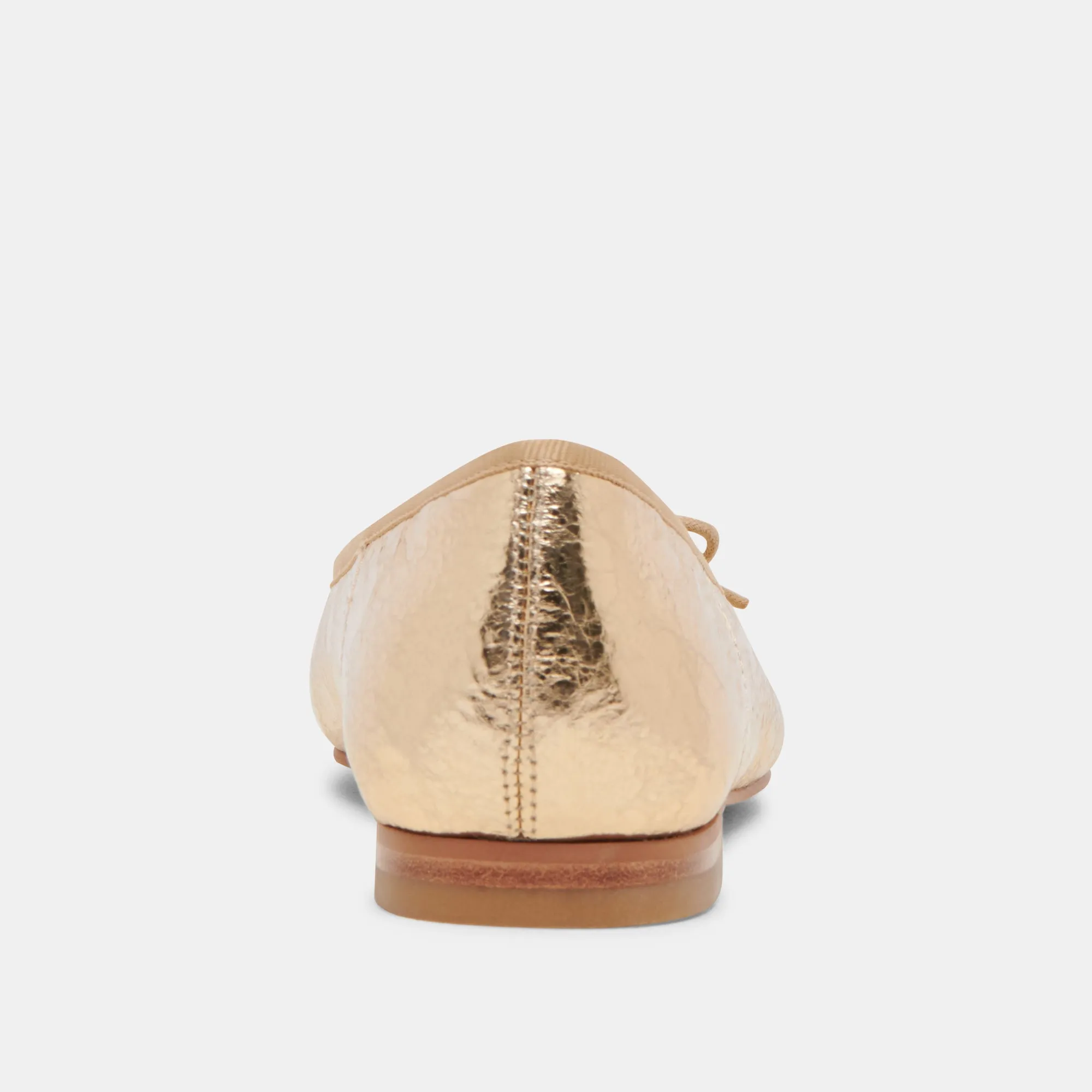 ANISA BALLERINAS GOLD GESTRESSTES LEDER