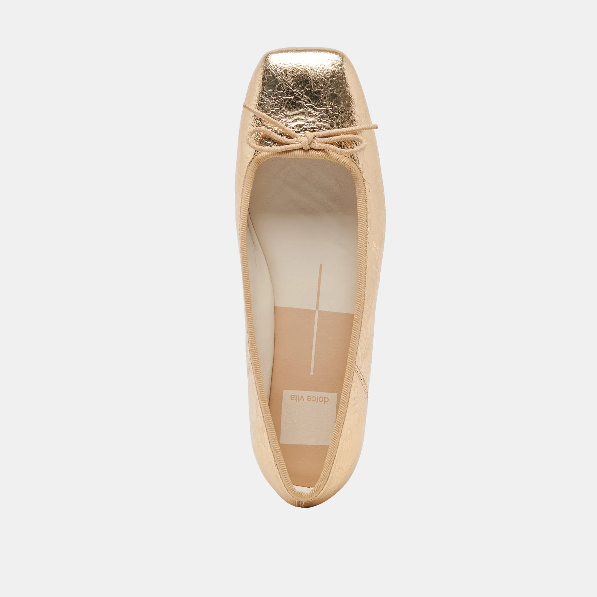 ANISA BALLERINAS GOLD GESTRESSTES LEDER