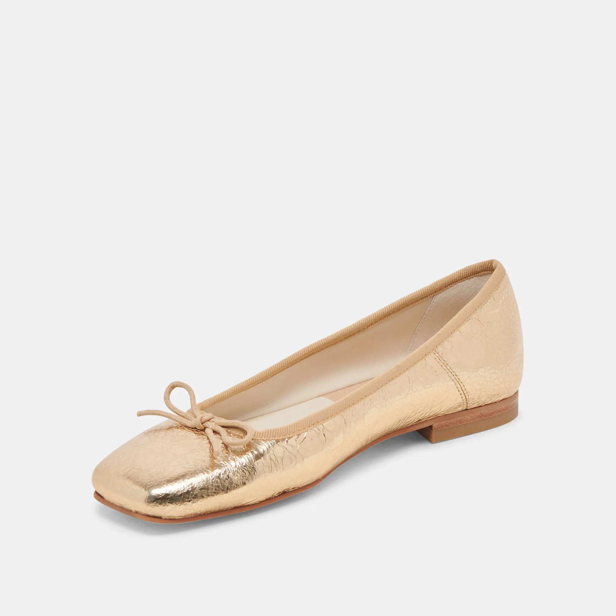 ANISA BALLERINAS GOLD GESTRESSTES LEDER