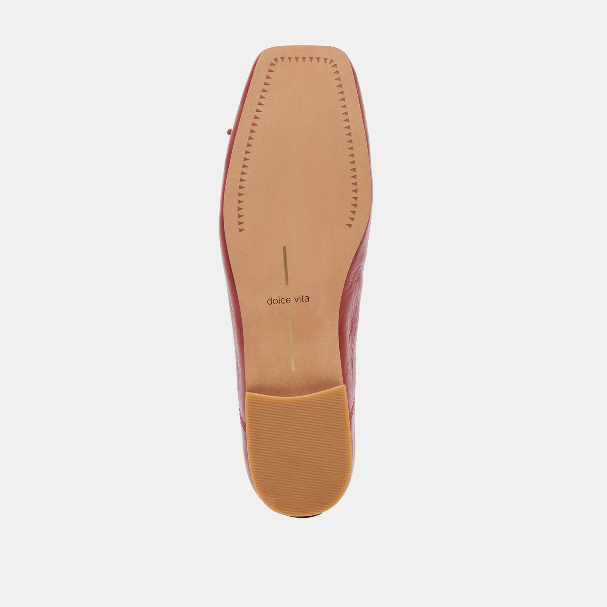 ANISA BALLETTFLATS ROT KREMPELNDES GLANZLEDER