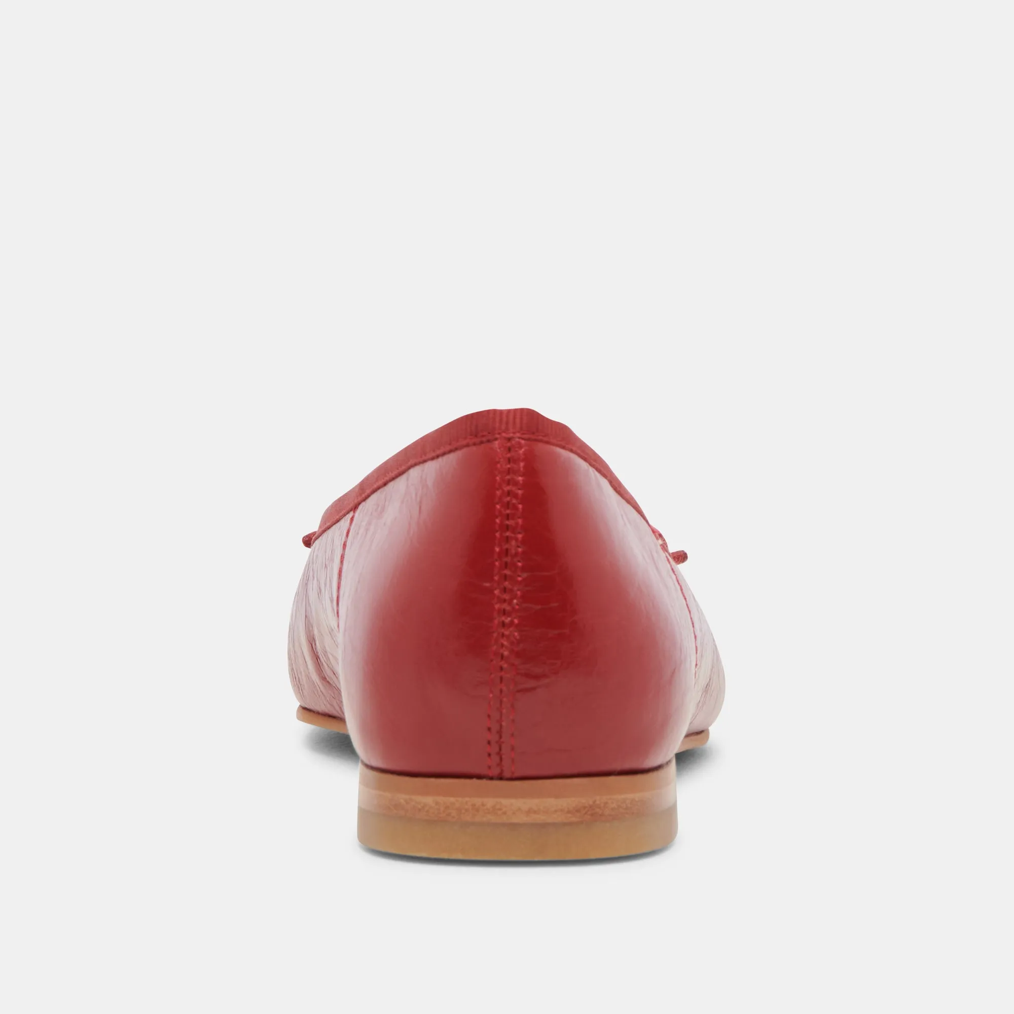 ANISA BALLETTFLATS ROT KREMPELNDES GLANZLEDER