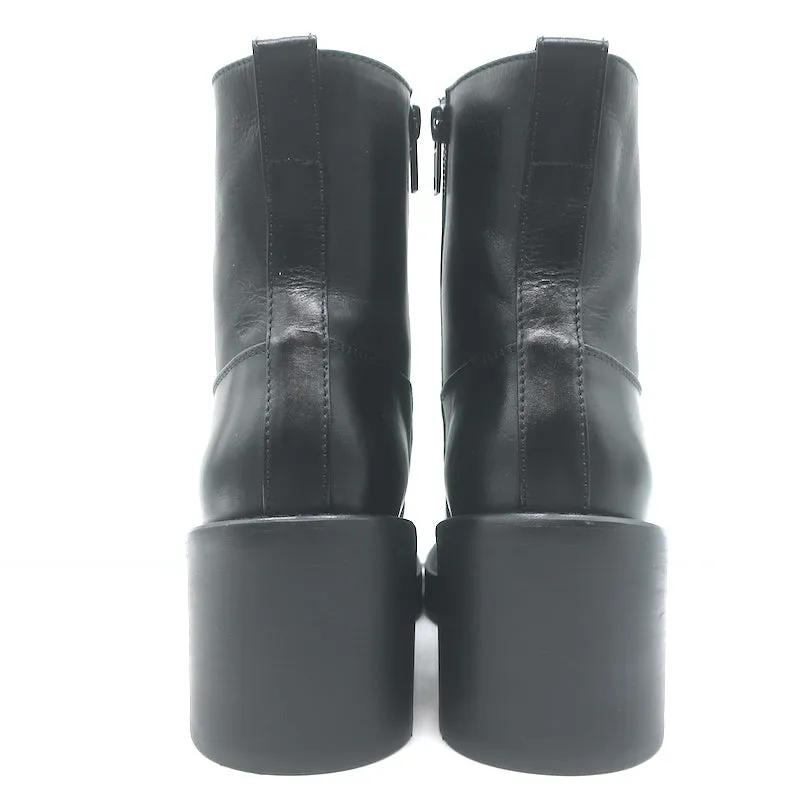 Ann Demeulemeester Noor Knöchelstiefel Schwarz Leder Größe 36.5