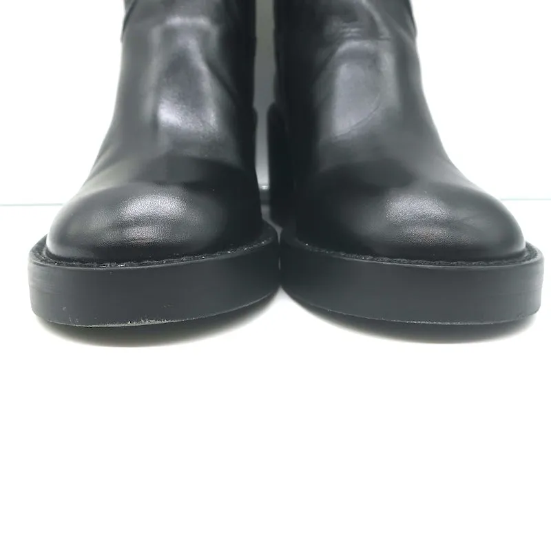 Ann Demeulemeester Noor Knöchelstiefel Schwarz Leder Größe 36.5