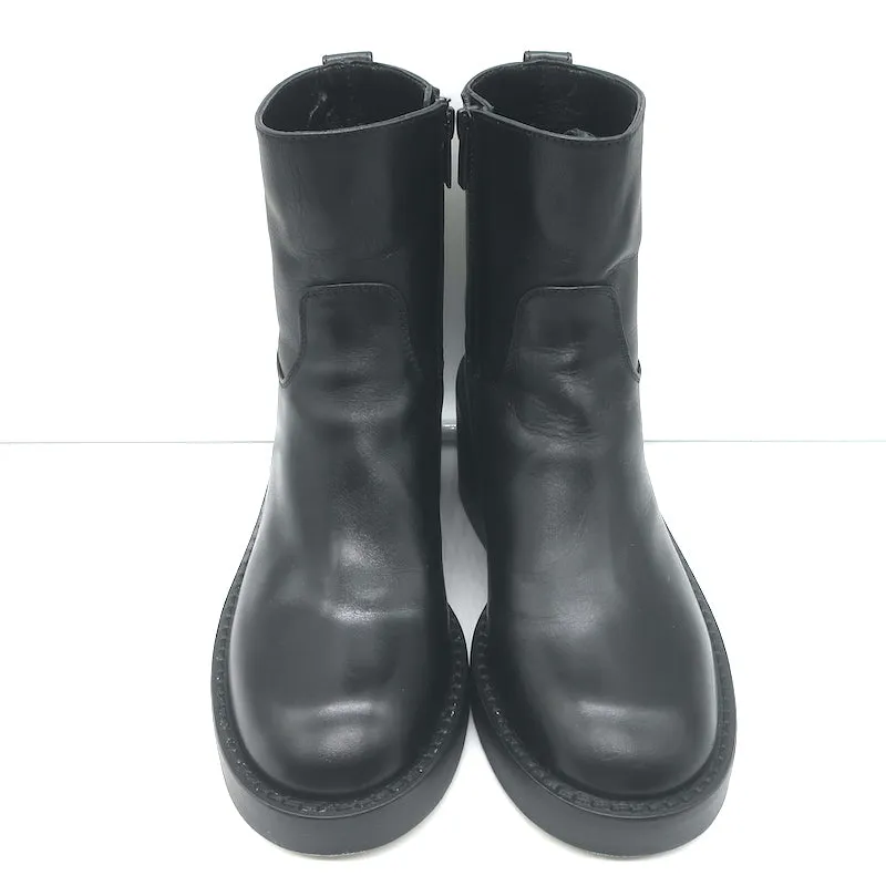 Ann Demeulemeester Noor Knöchelstiefel Schwarz Leder Größe 36.5