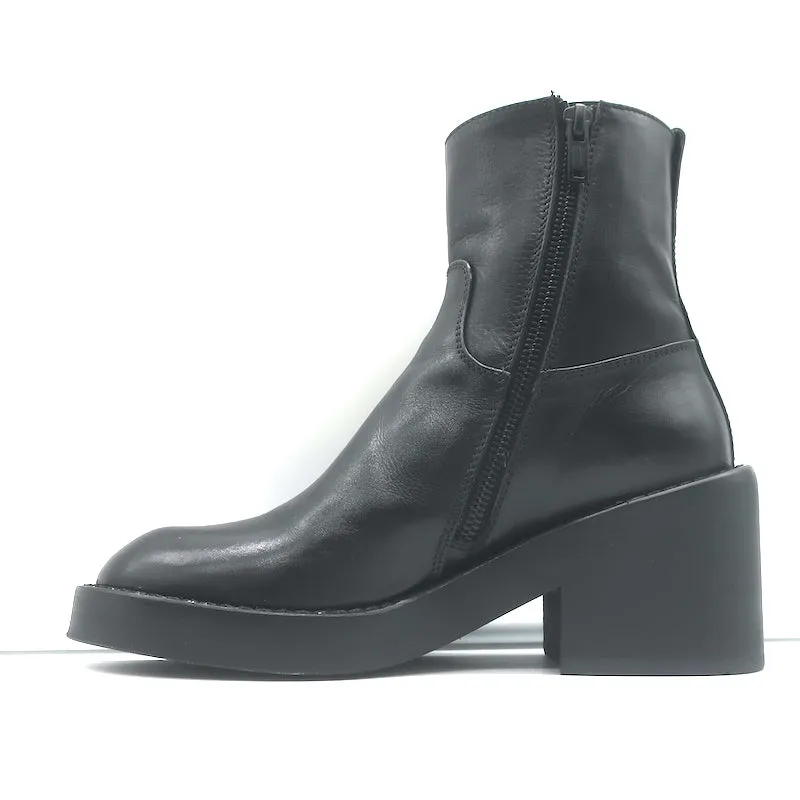 Ann Demeulemeester Noor Knöchelstiefel Schwarz Leder Größe 36.5