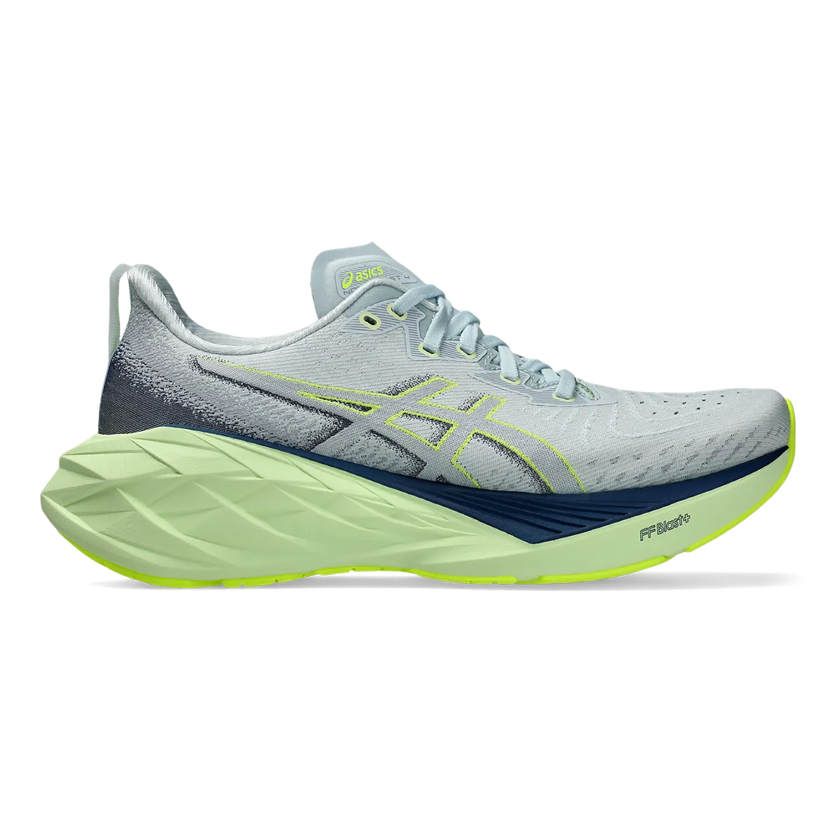 Asics Novablast 4 - Kühles Grau - Blaue Weite