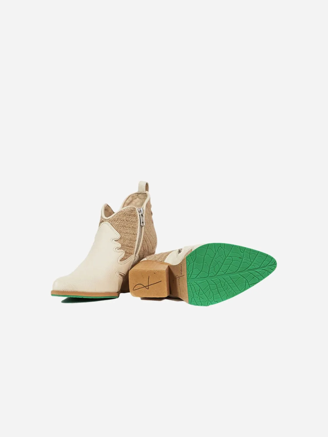 Atlantis Vegane Apfel-Leder Cowboystiefel | Beige