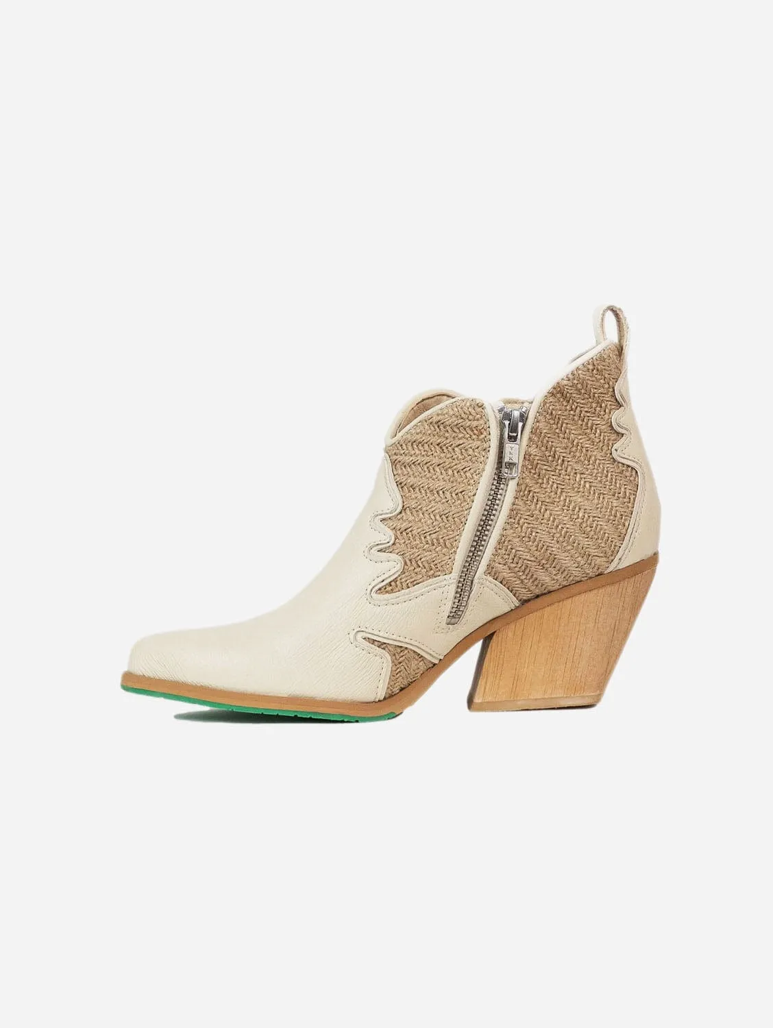 Atlantis Vegane Apfel-Leder Cowboystiefel | Beige