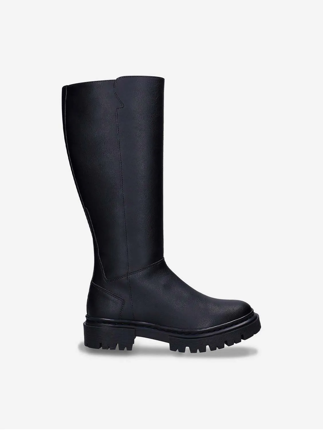 Aurora Damen-Stiefel aus veganem Leder | Schwarz