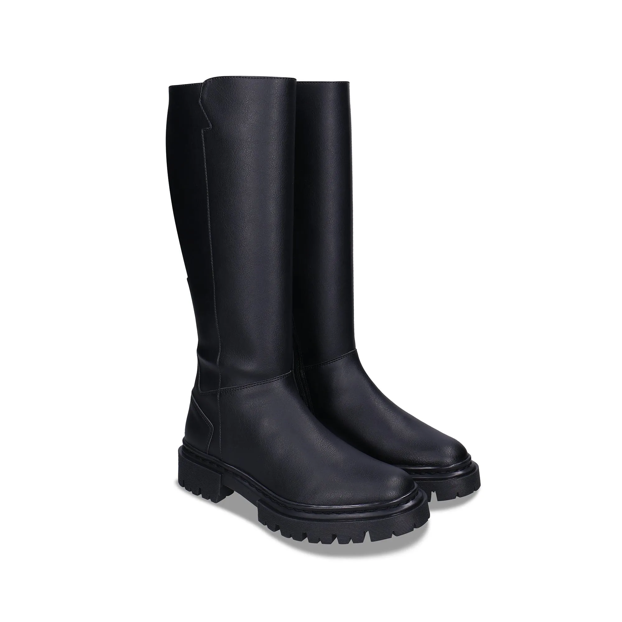 Aurora Damen-Stiefel aus veganem Leder | Schwarz