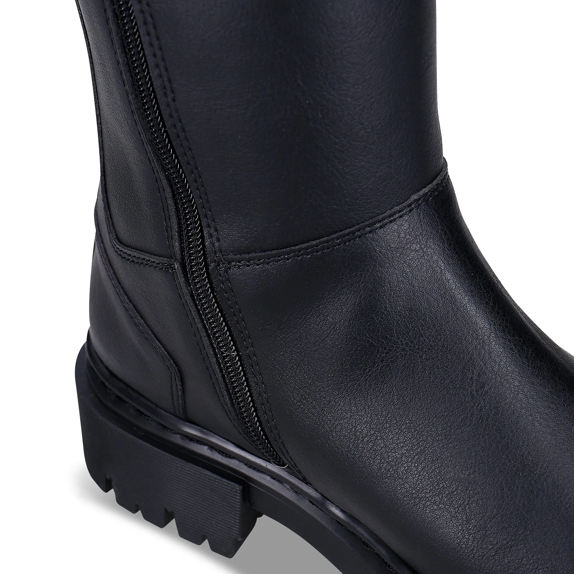 Aurora Damen-Stiefel aus veganem Leder | Schwarz