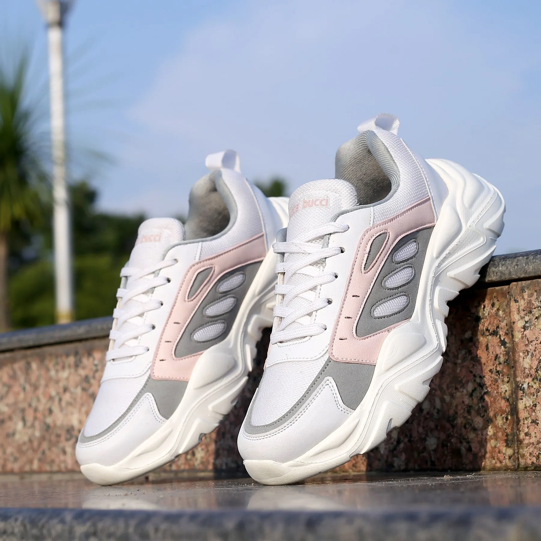 Bacca Bucci EMMA Low-Top Plateau-Mode-Sneaker für Damen | Streetwear Chunky Sneakers