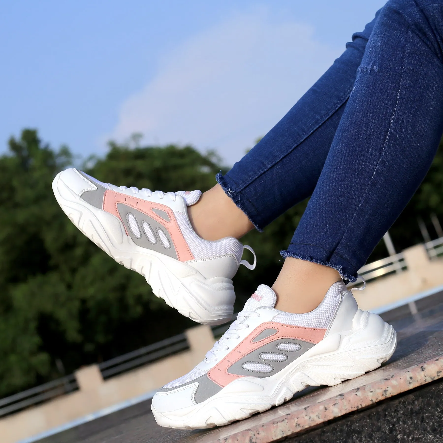 Bacca Bucci EMMA Low-Top Plateau-Mode-Sneaker für Damen | Streetwear Chunky Sneakers