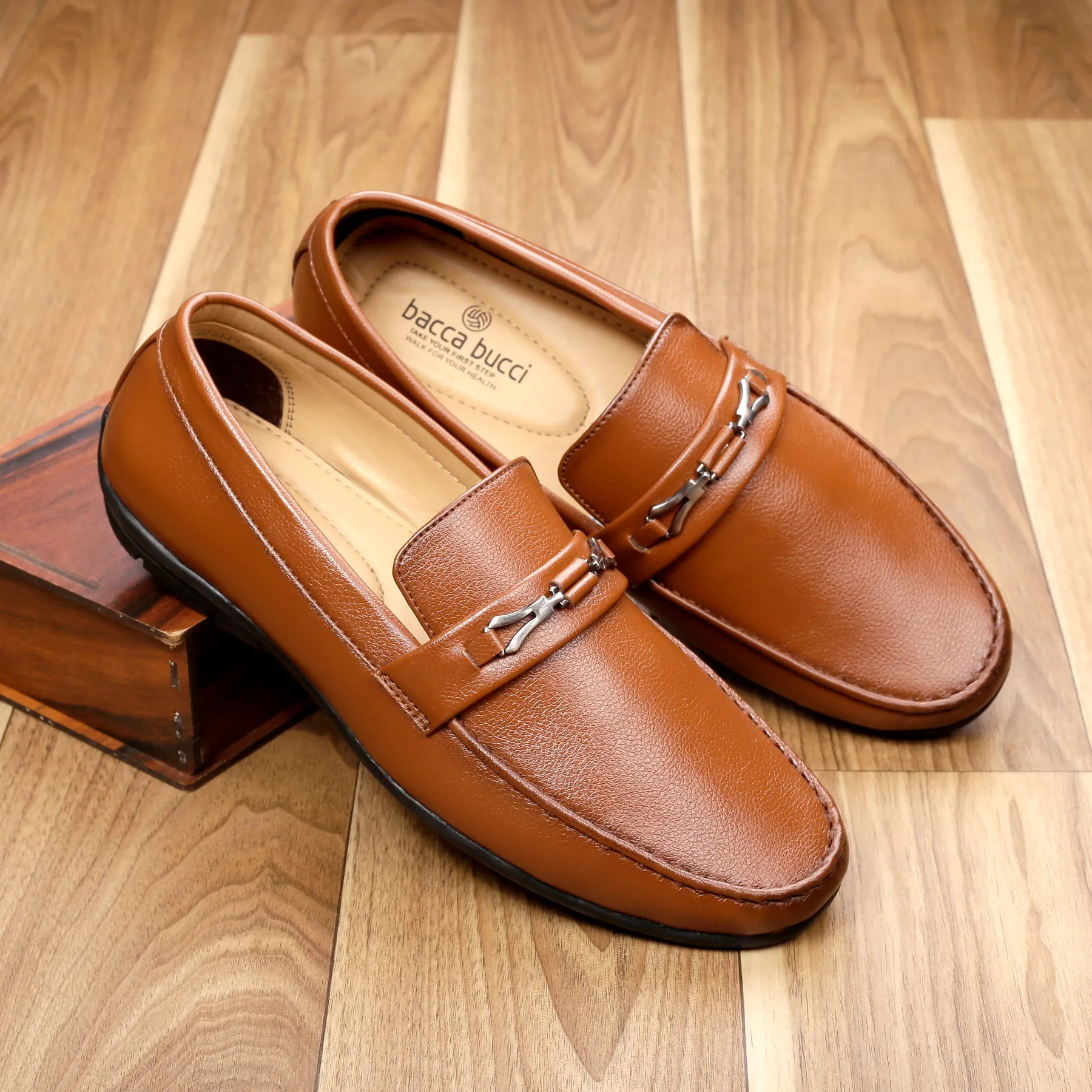 Bacca Bucci Herren LUNA Freizeit-Slip-On-Loafer Mokassins Leichte Autoschuhe