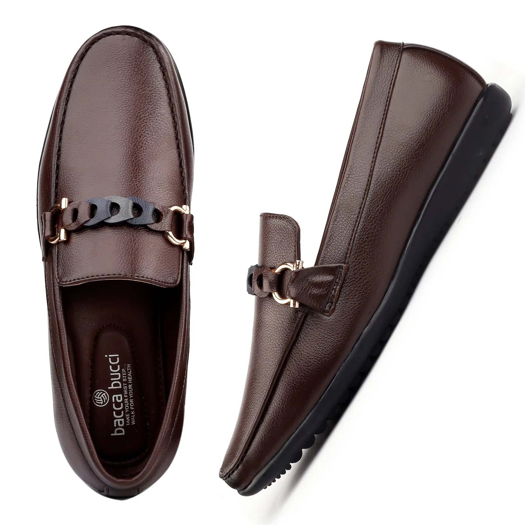 Bacca Bucci Herren VEGAS Freizeit-Slip-On Loafers Mokassins Leichte Autoschuhe
