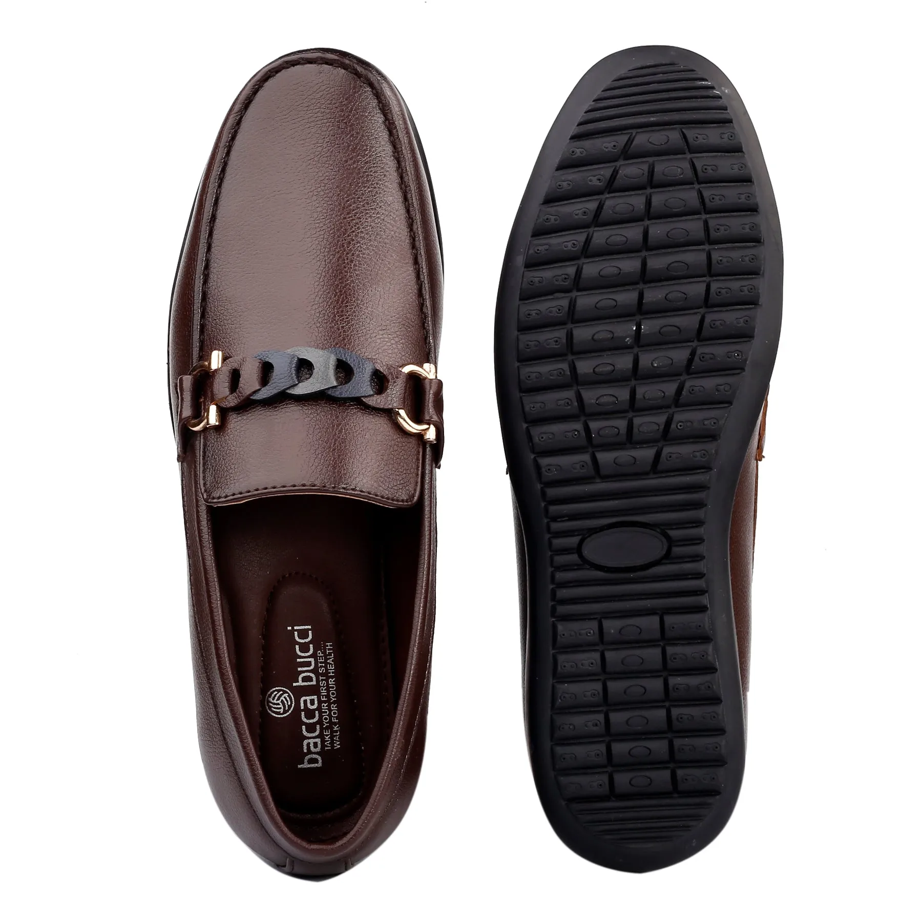 Bacca Bucci Herren VEGAS Freizeit-Slip-On Loafers Mokassins Leichte Autoschuhe