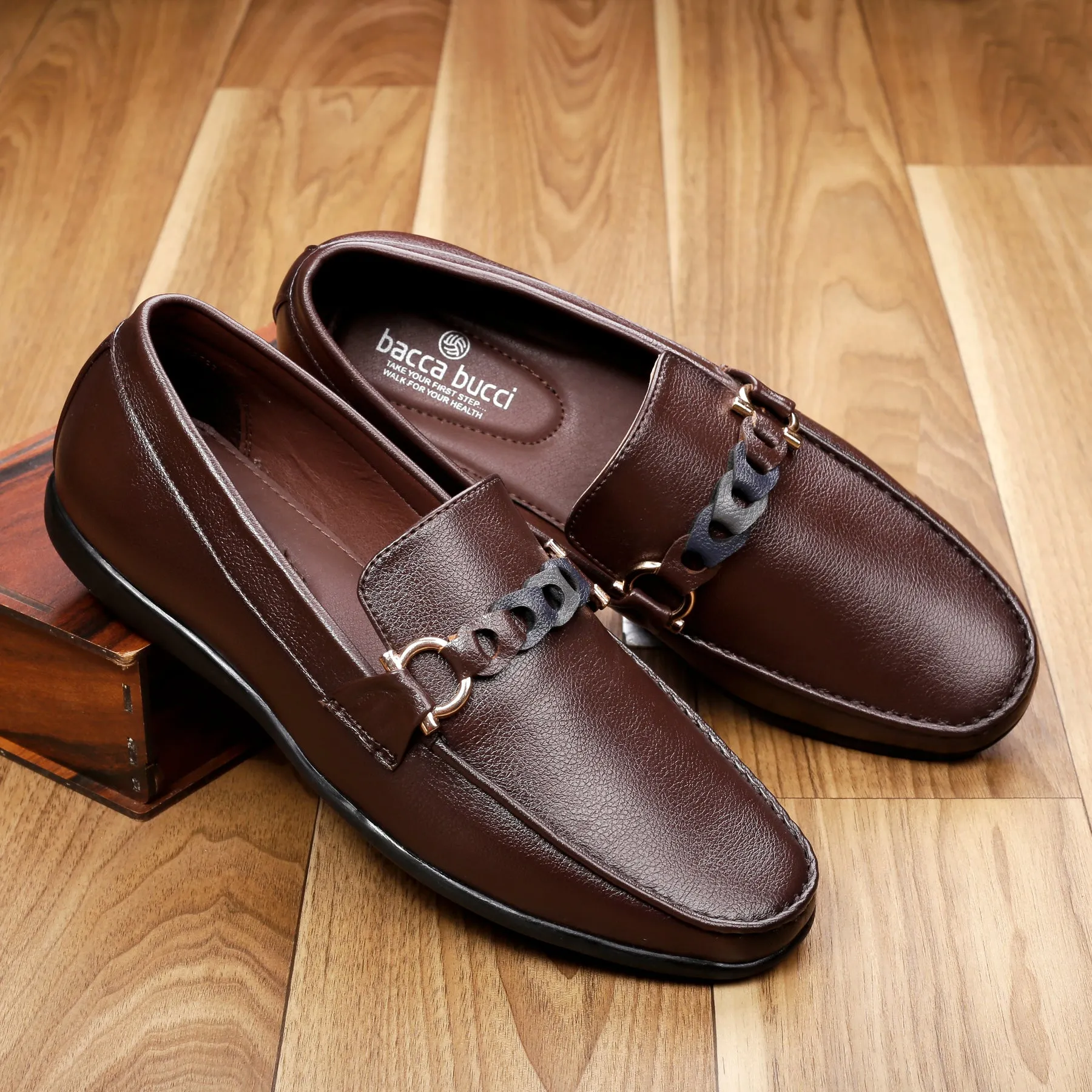 Bacca Bucci Herren VEGAS Freizeit-Slip-On Loafers Mokassins Leichte Autoschuhe