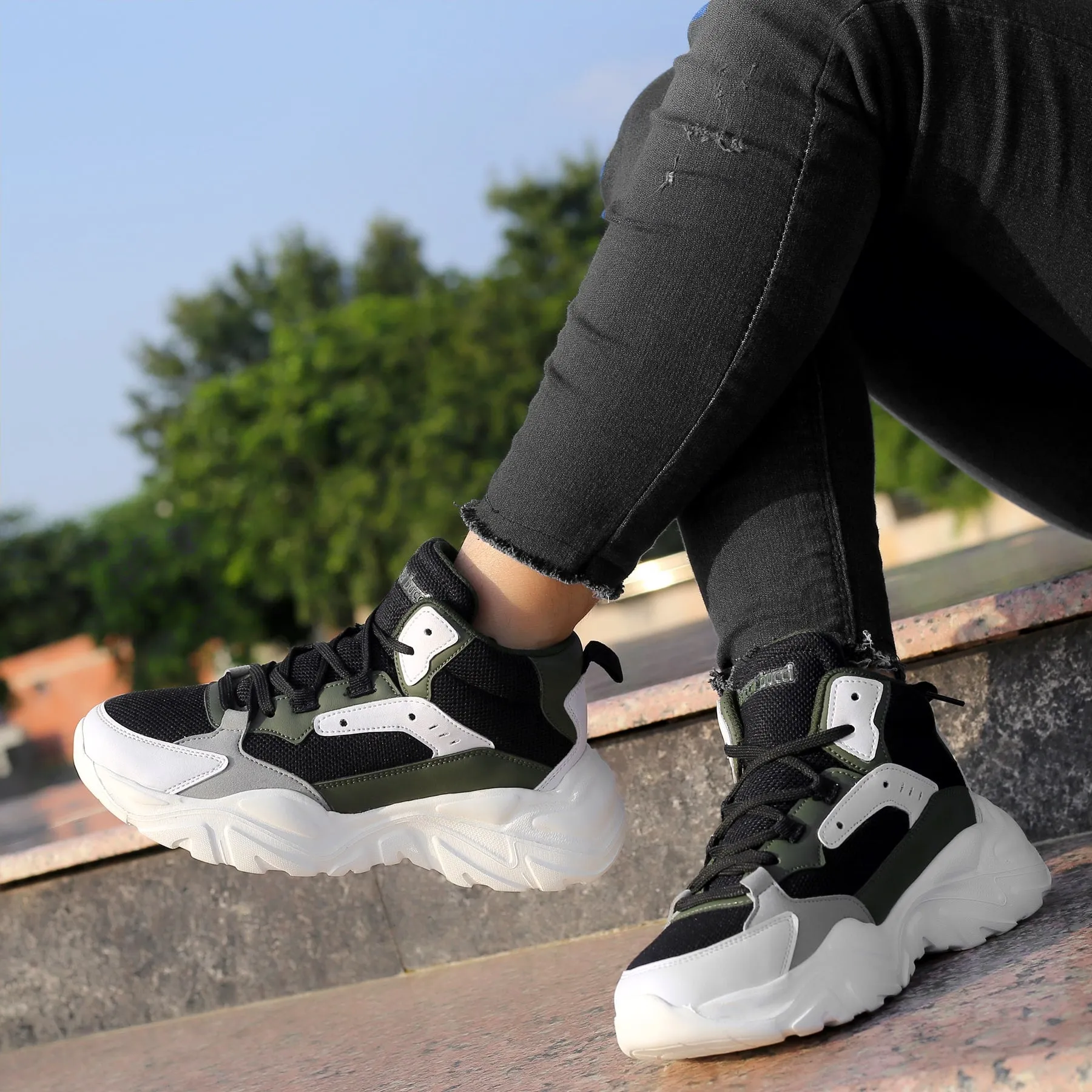 Bacca Bucci NYRA Mid-top Plateau-Mode-Sneaker Für Damen | StreetWear Chunky Sneakers