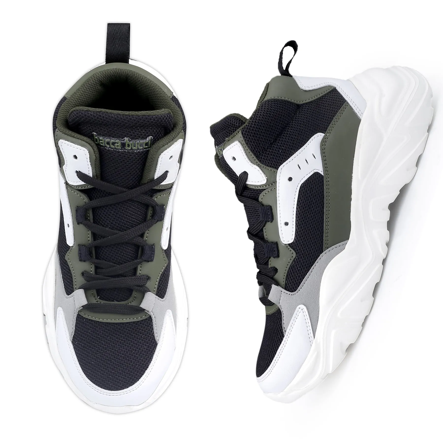 Bacca Bucci NYRA Mid-top Plateau-Mode-Sneaker für Damen | StreetWear Chunky Sneakers
