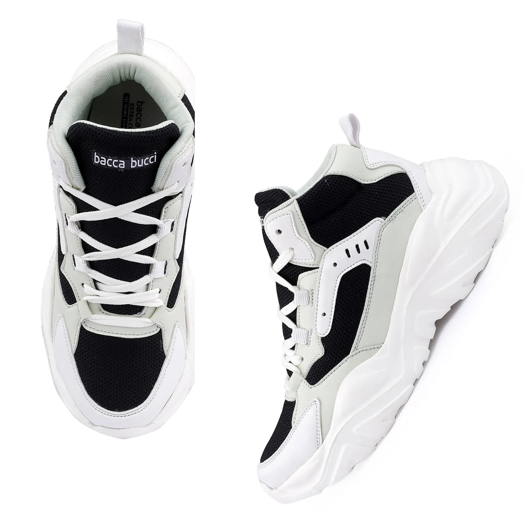 Bacca Bucci NYRA Mid-top Plateau-Mode-Sneaker Für Damen | StreetWear Chunky Sneakers