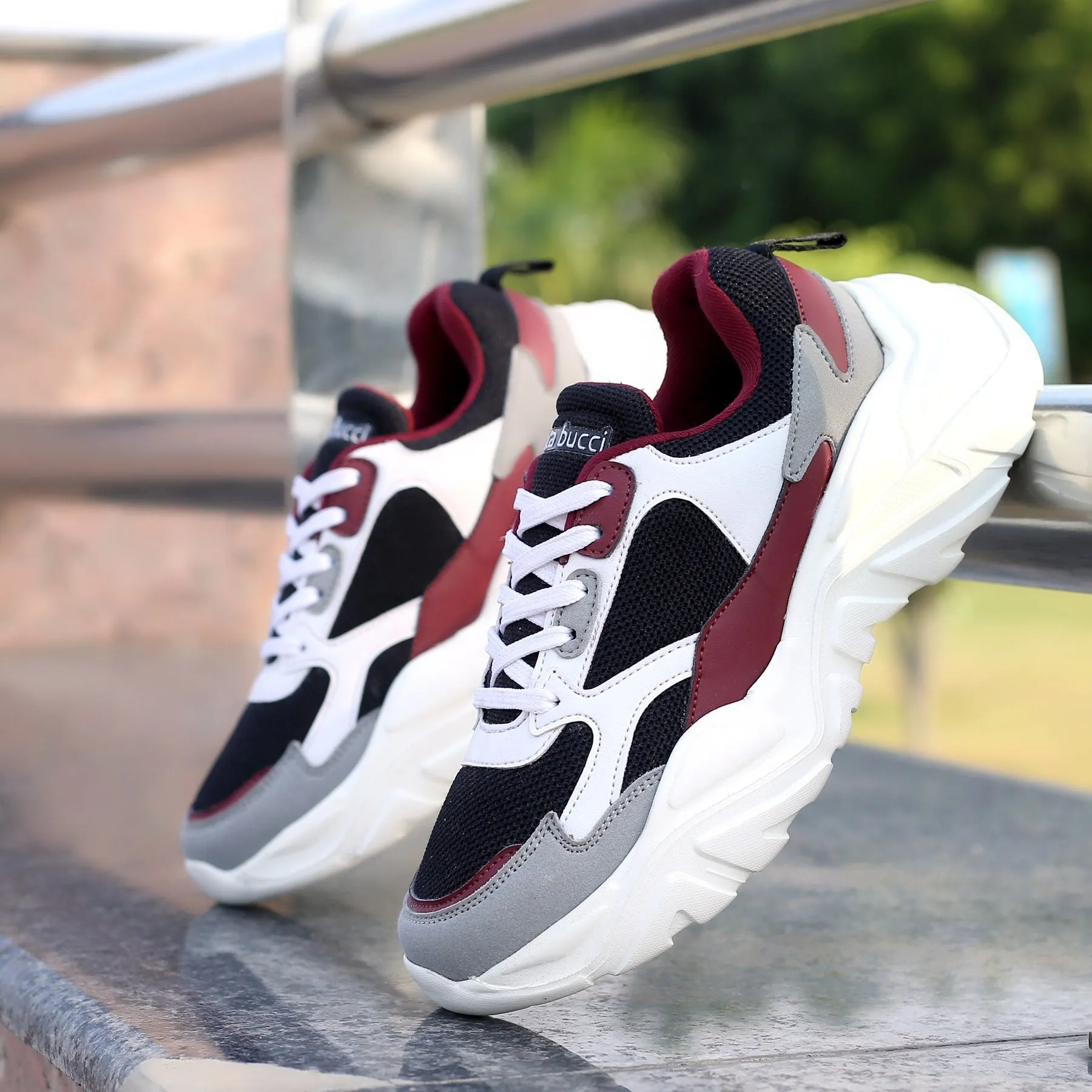 Bacca Bucci SPARK Low-Top Plateau-Sneaker im ColorBlock-Design für Damen | StreetWear Chunky Sneakers