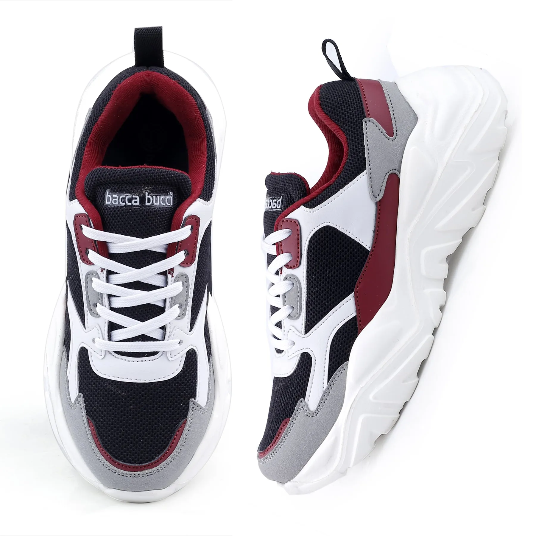 Bacca Bucci SPARK Low-Top Plateau-Sneaker im ColorBlock-Design für Damen | StreetWear Chunky Sneakers