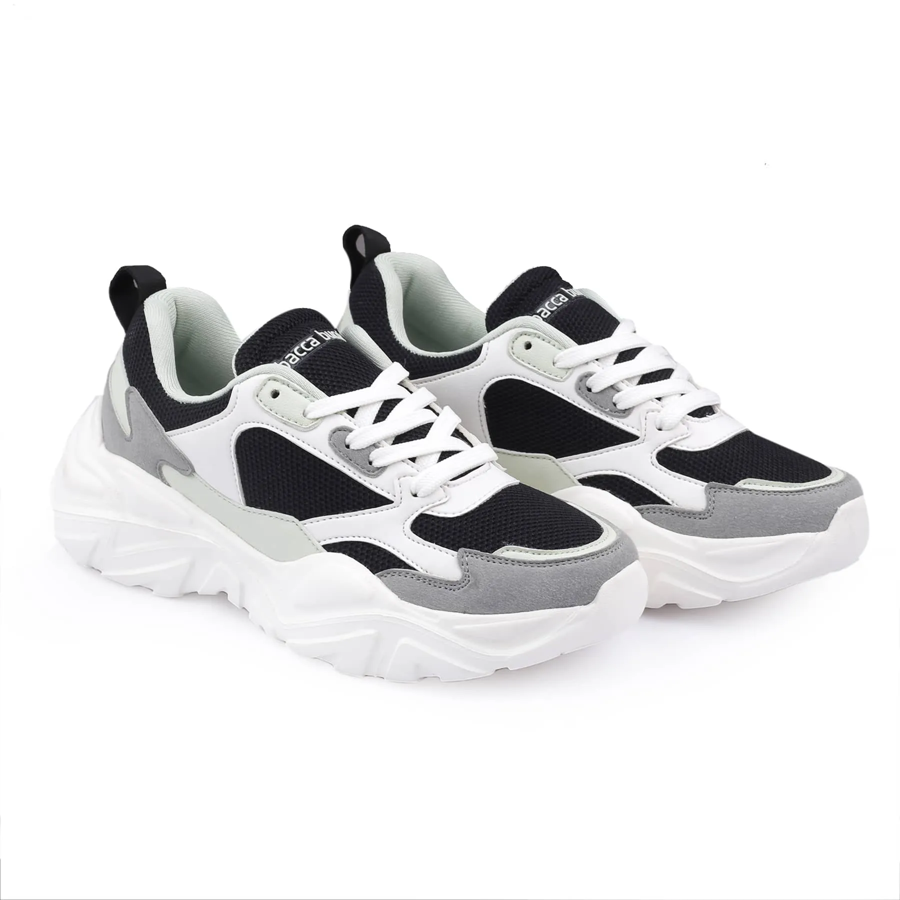 Bacca Bucci SPARK Low-Top Plateau-Sneaker im ColorBlock-Design für Damen | StreetWear Chunky Sneakers
