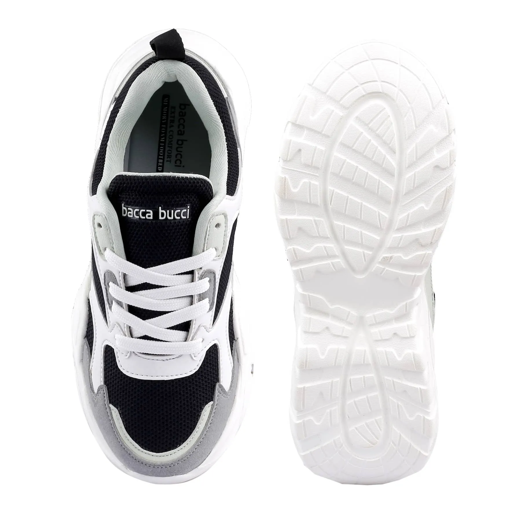 Bacca Bucci SPARK Low-Top Plateau-Sneaker im ColorBlock-Design für Damen | StreetWear Chunky Sneakers