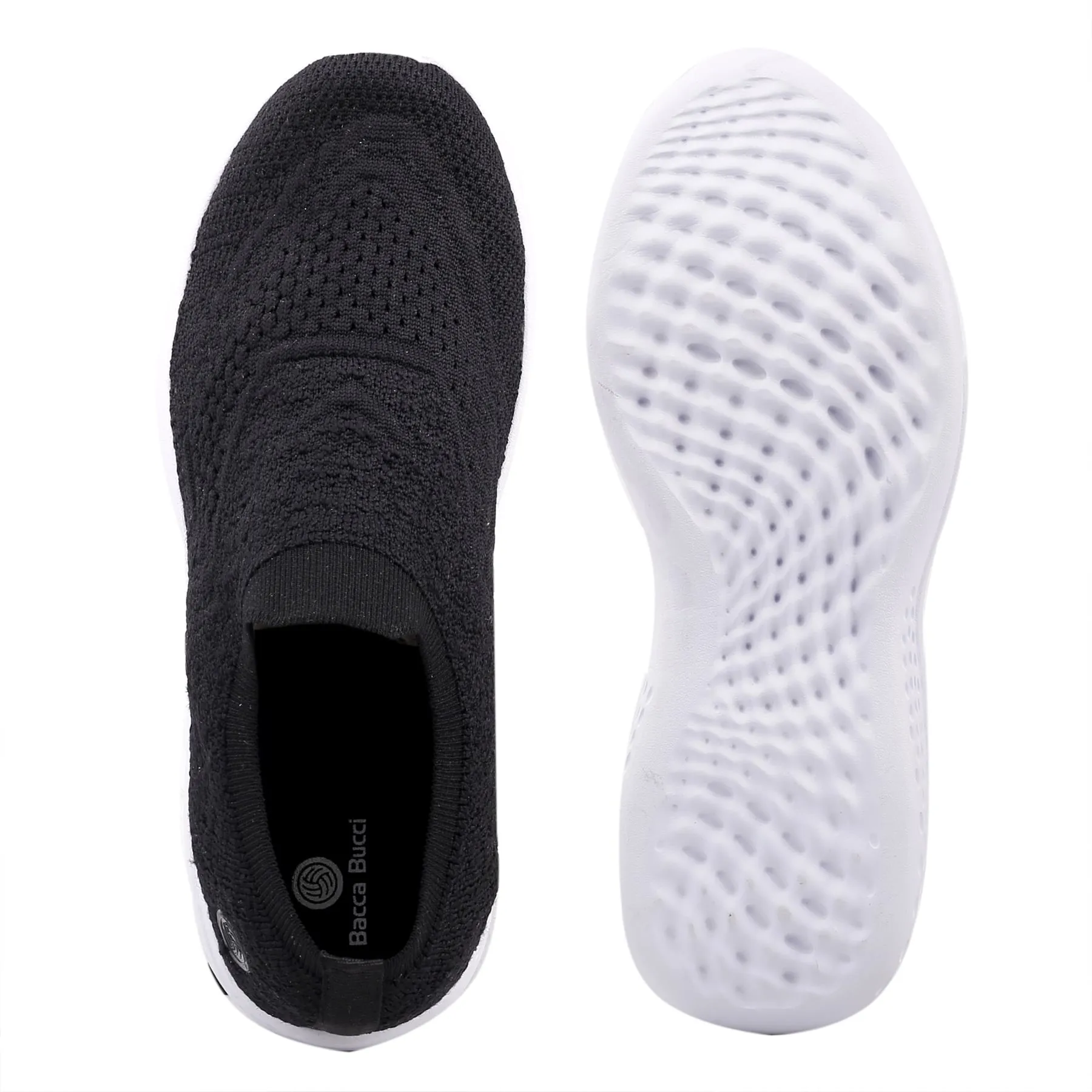 Bacca Bucci Damen WALKER Schlupf-Schuhe Atmungsaktive Mesh-Sportschuhe Sneaker