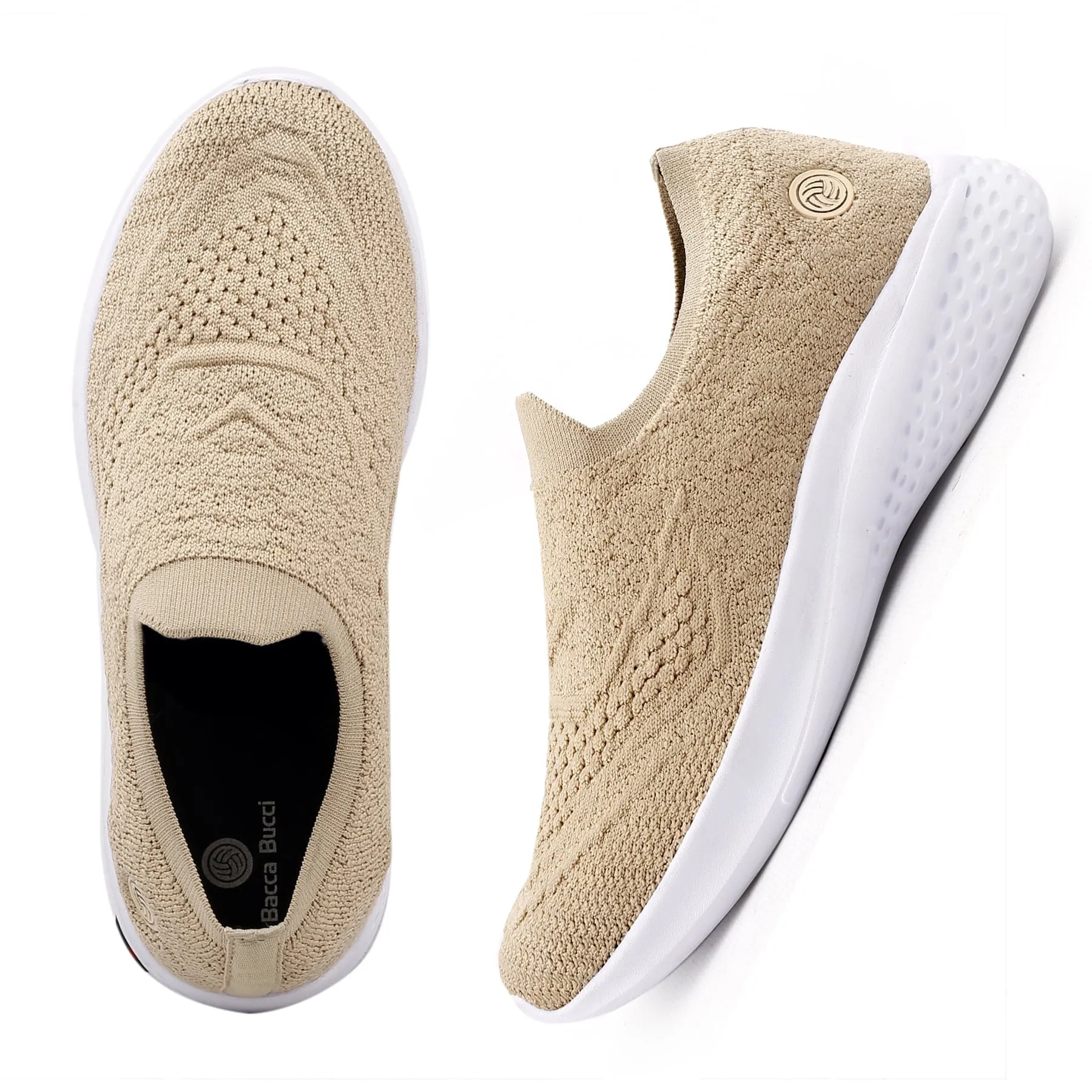 Bacca Bucci Damen WALKER Schlupf-Schuhe Atmungsaktive Mesh-Sportschuhe Sneaker