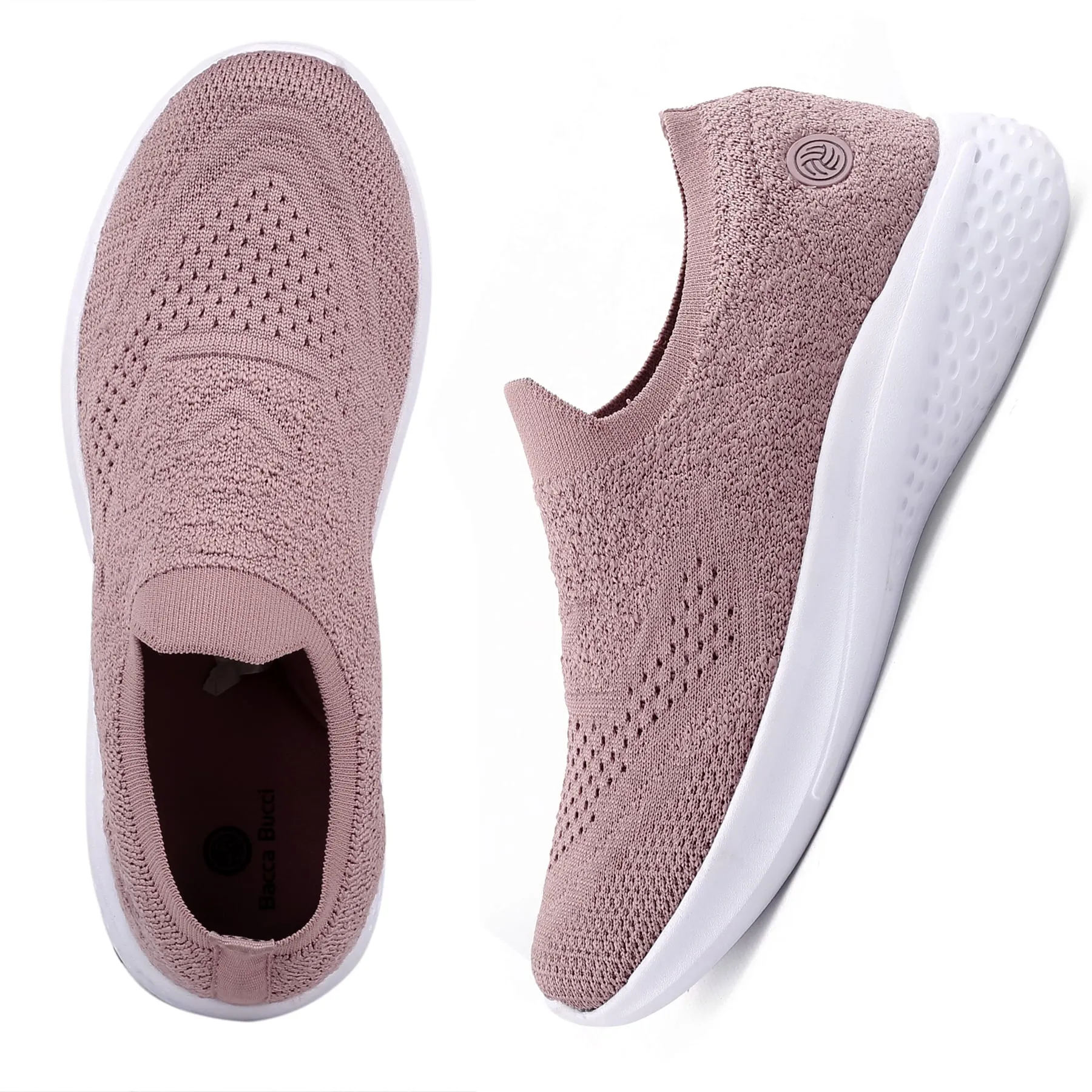 Bacca Bucci Damen WALKER Schlupf-Schuhe Atmungsaktive Mesh-Sportschuhe Sneaker