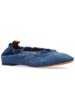 Ballerina Flachschuh in Denim