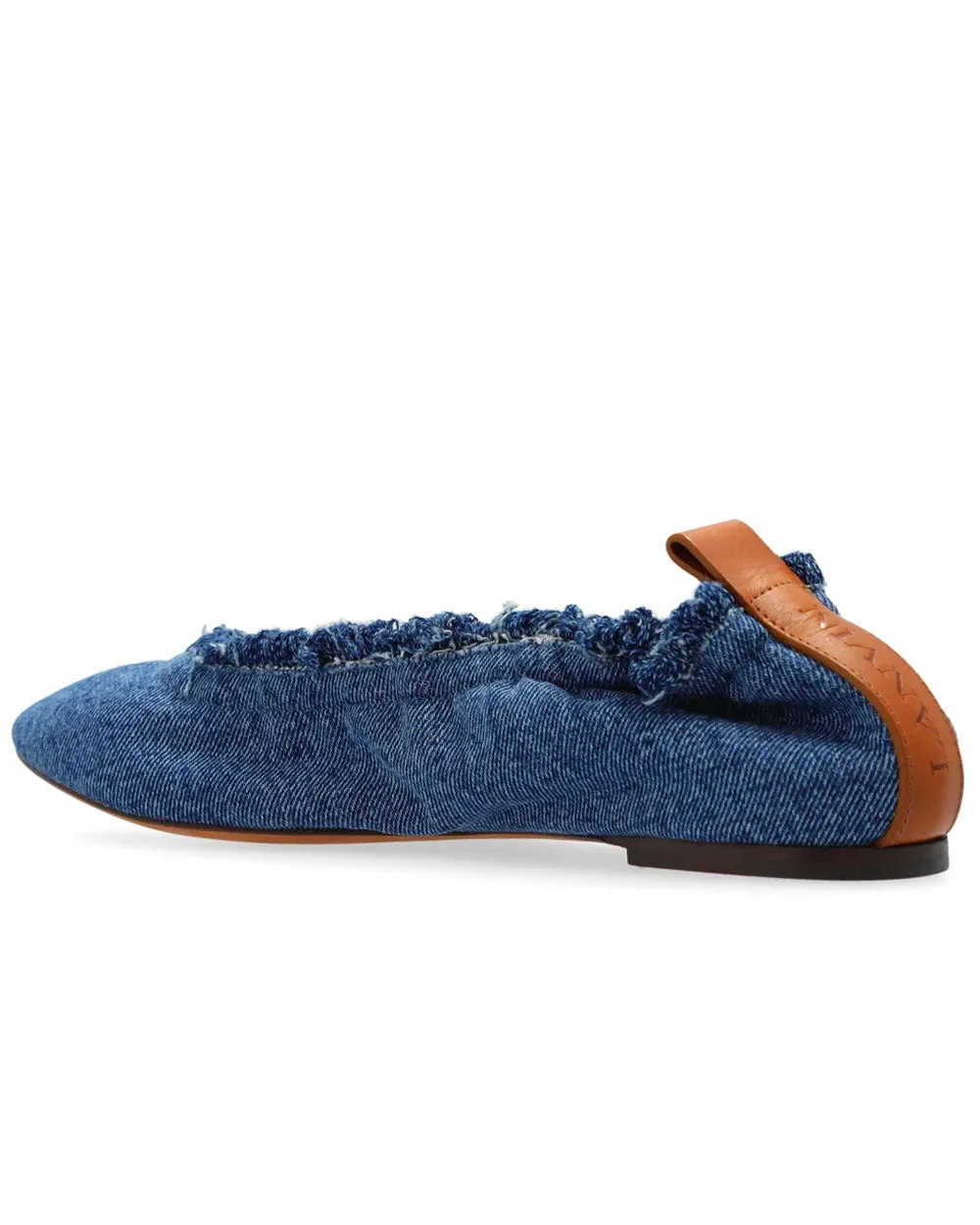 Ballerina Flachschuh in Denim
