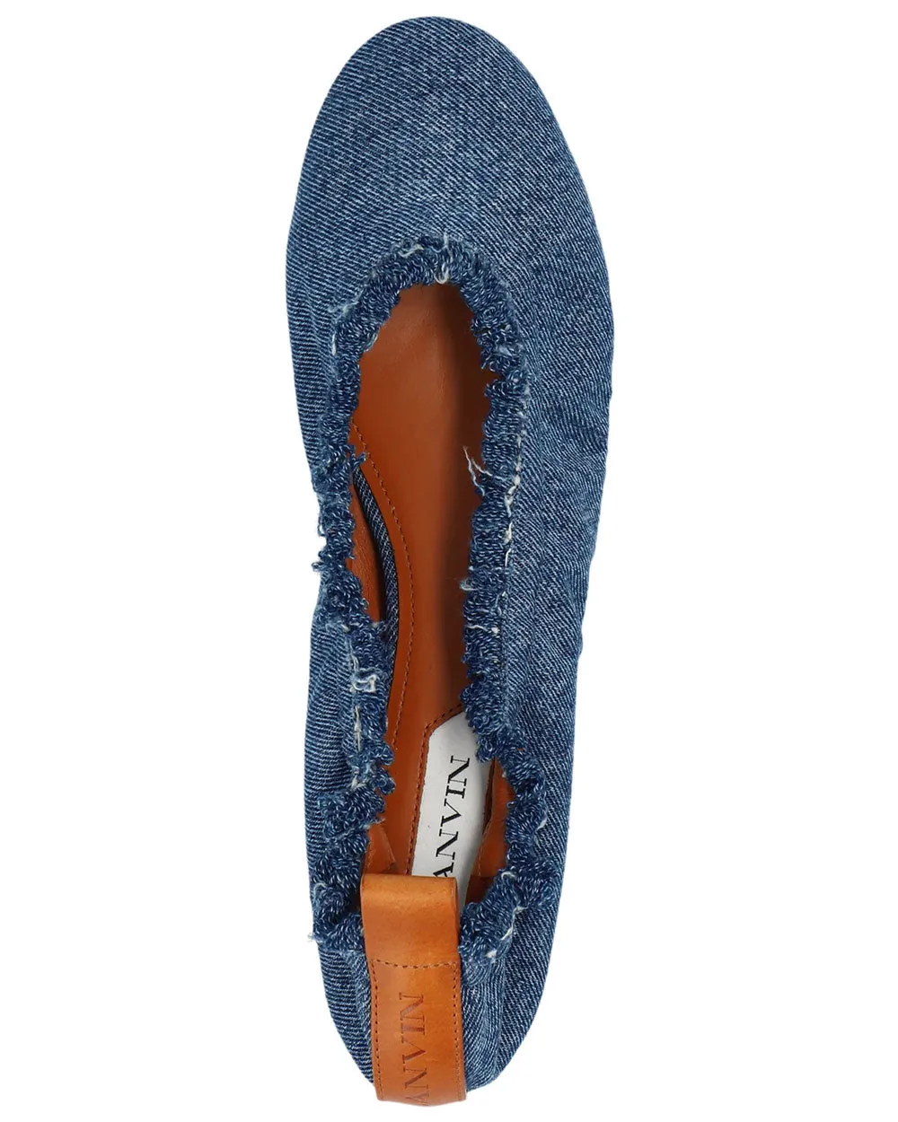 Ballerina Flachschuh in Denim