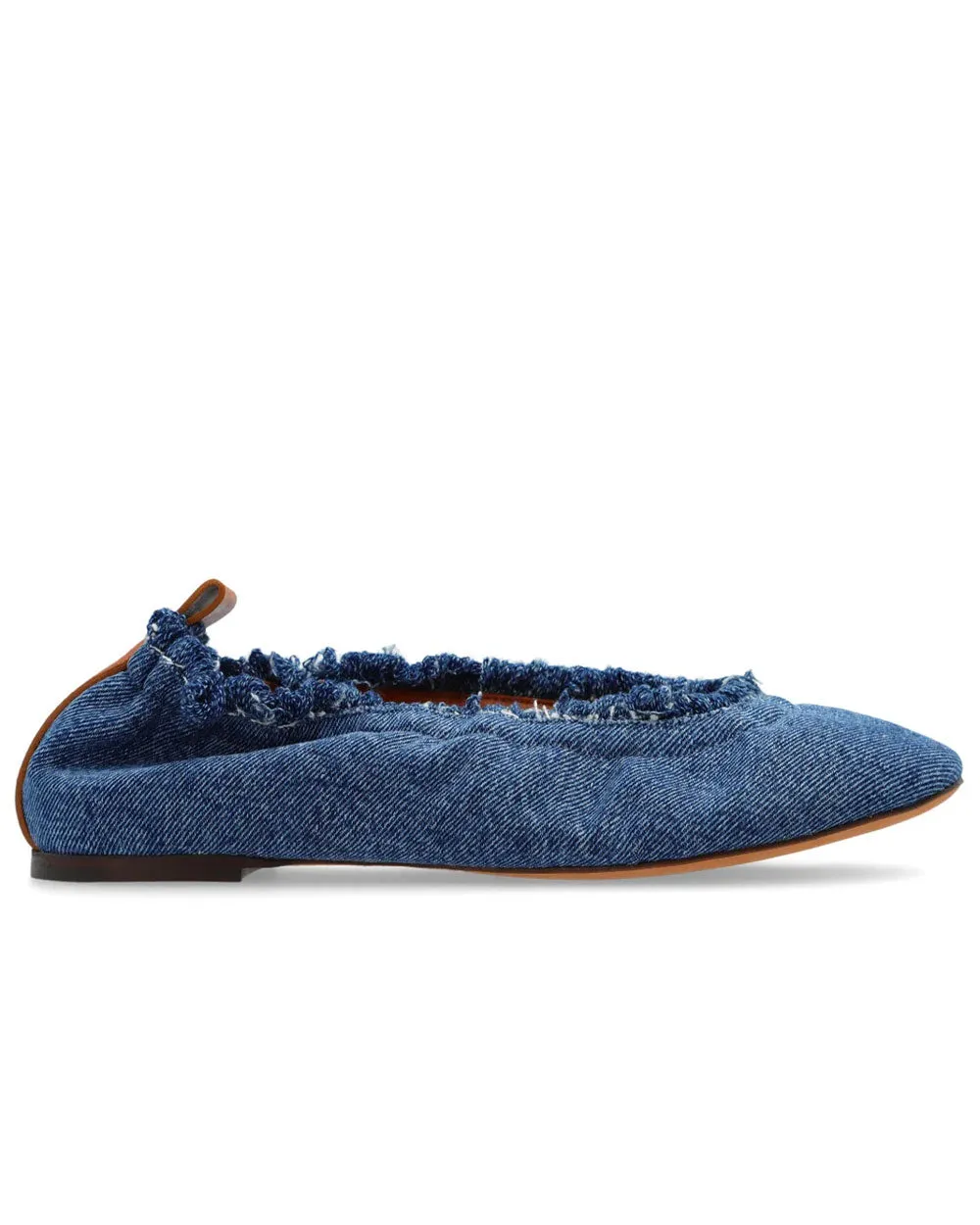 Ballerina Flachschuh in Denim