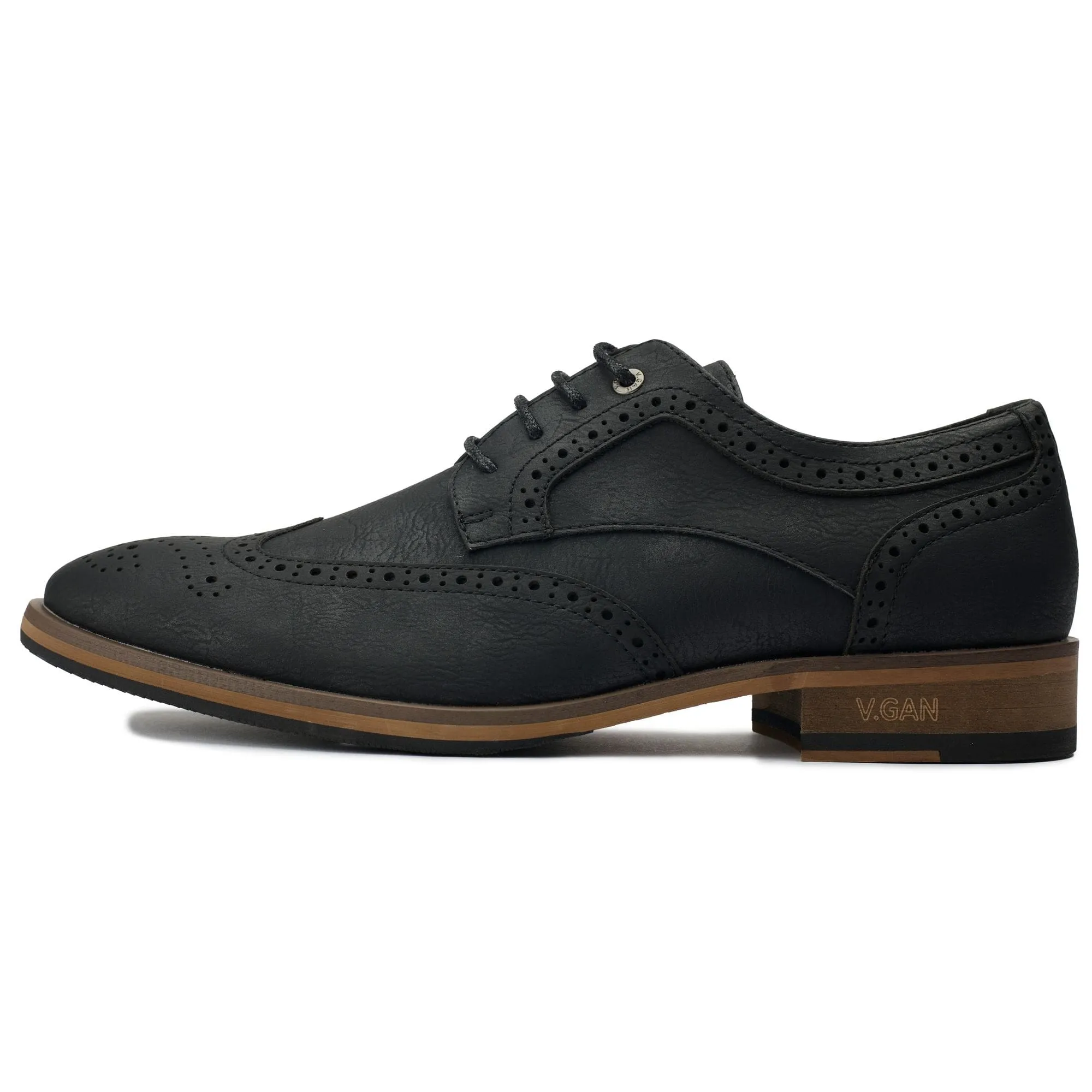 Barley 2 Men's Vegan-Leder Brogues | Schwarz