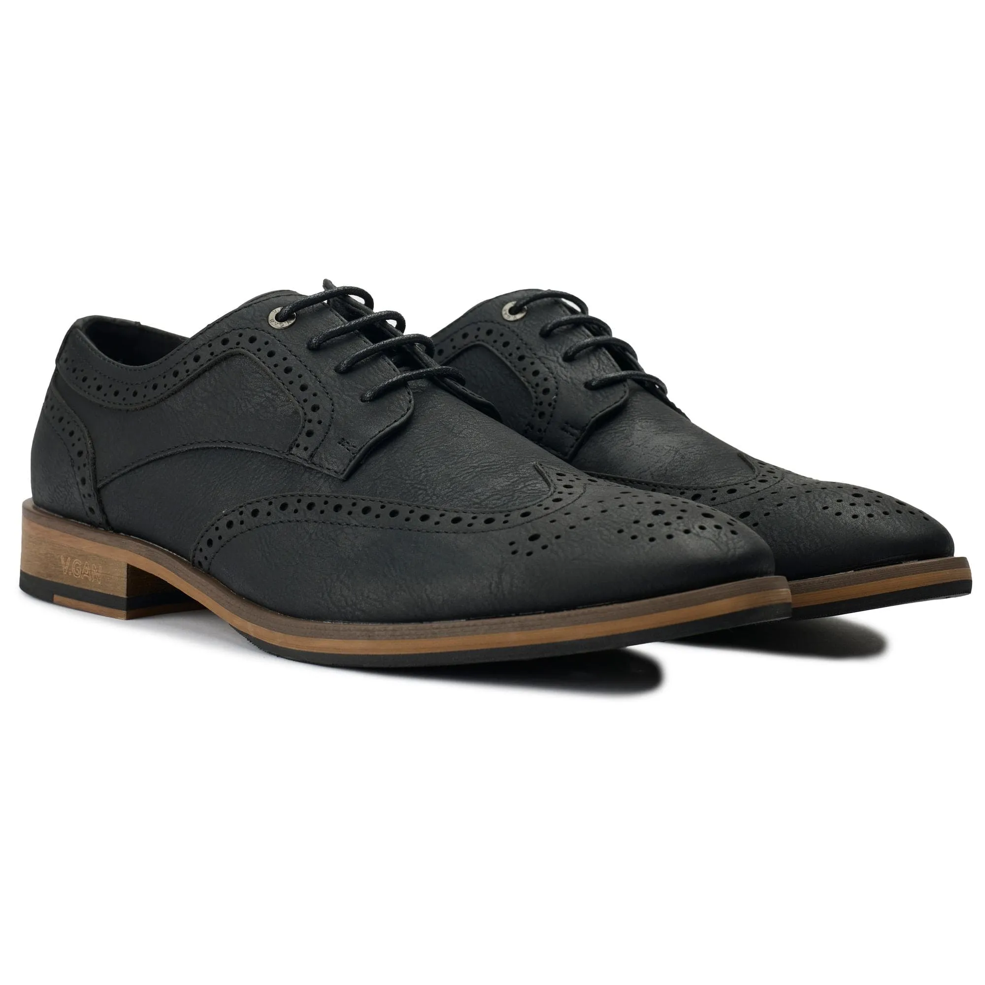 Barley 2 Men's Vegan-Leder Brogues | Schwarz