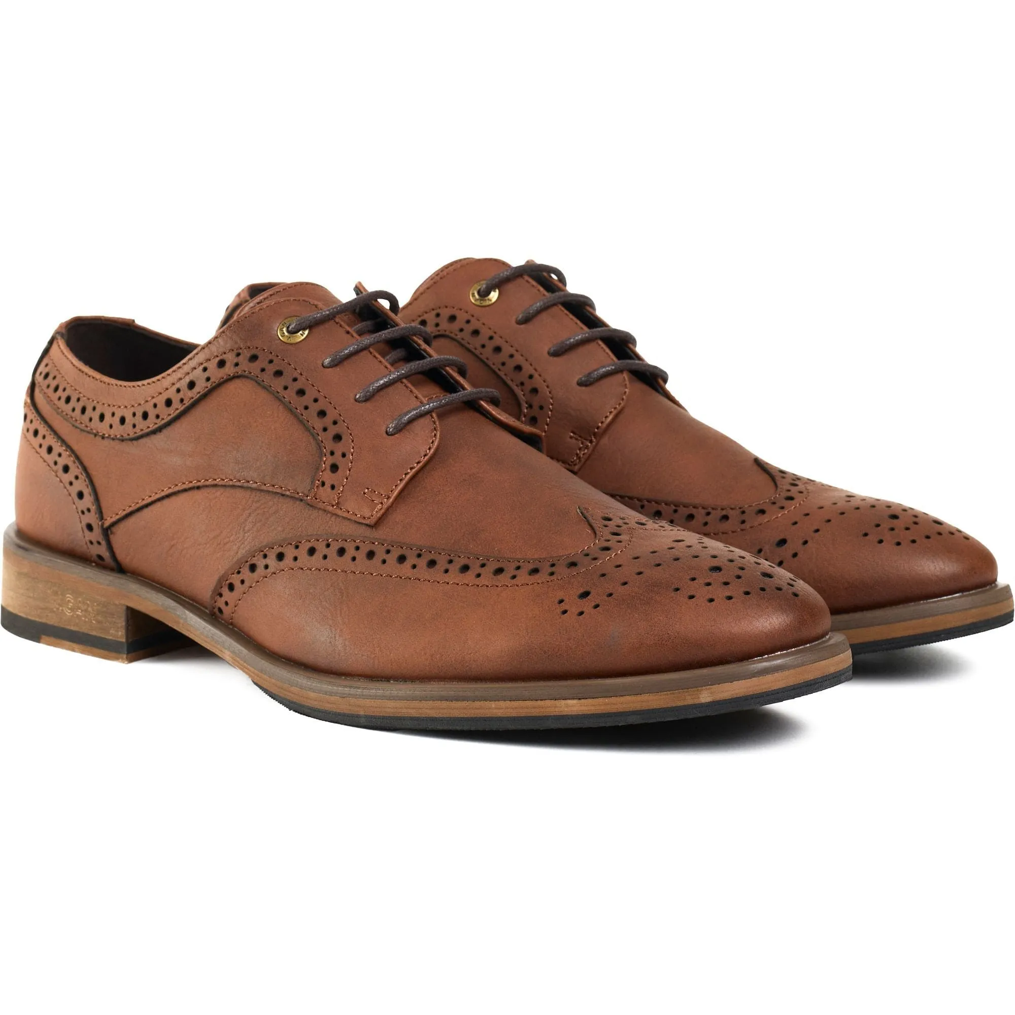 Barley 2 Herren Vegan-Leder Brogues | Beige